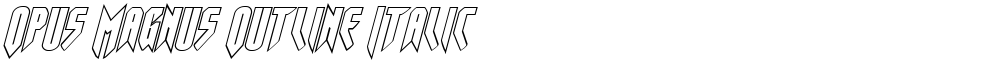 Opus Magnus Outline Italic