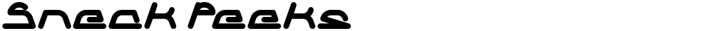 Sneak Peeks