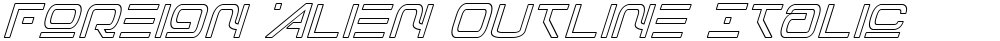 Foreign Alien Outline Italic