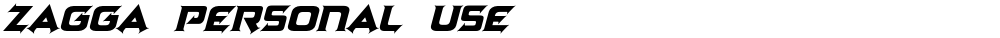 Zagga Personal Use