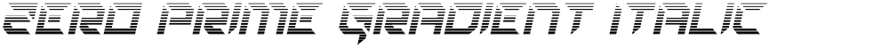 Zero Prime Gradient Italic