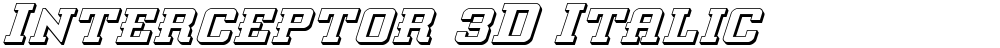Interceptor 3D Italic