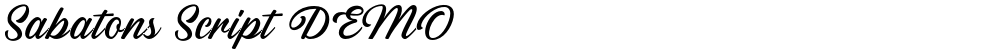 Sabatons Script DEMO
