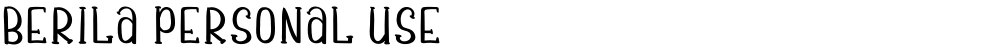 Berila PERSONAL USE
