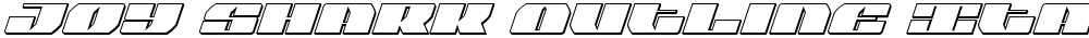 Joy Shark Outline Italic