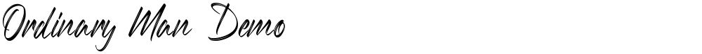 Ordinary Man Demo
