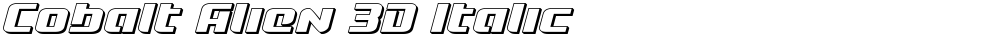 Cobalt Alien 3D Italic
