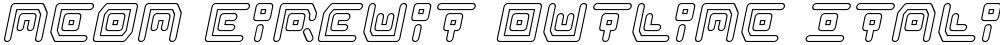 Neon Circuit Outline Italic