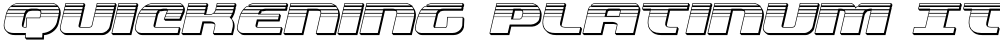 Quickening Platinum Italic