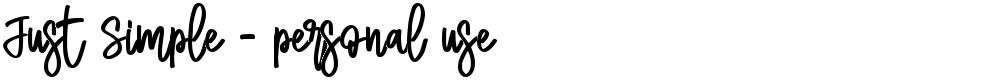 Just Simple - personal use