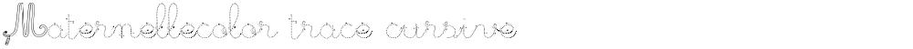 Maternellecolor trace cursive