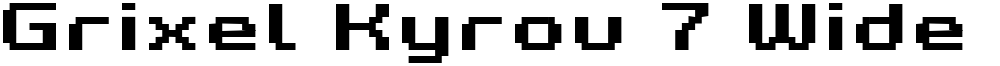 Grixel Kyrou 7 Wide Bold Xtnd