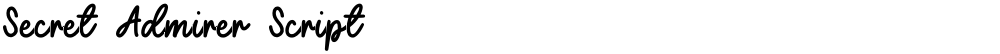Secret Admirer Script
