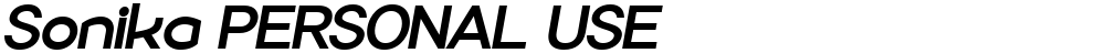 Sonika PERSONAL USE