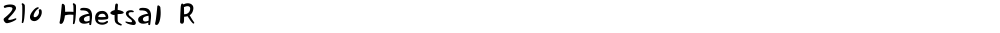 210 Haetsal R