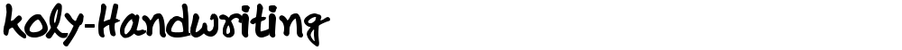 koly-Handwriting