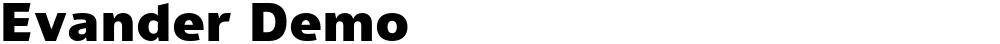 Evander Demo