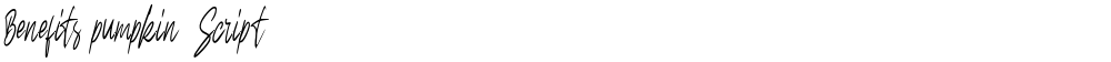 Benefits pumpkin Script