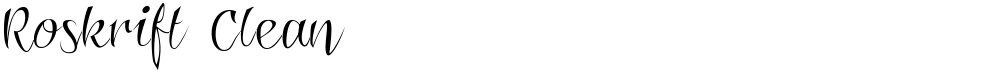 Roskrift Clean