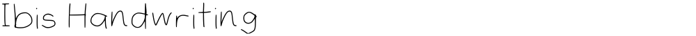 Ibis Handwriting