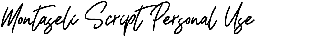 Montaseli Script Personal Use