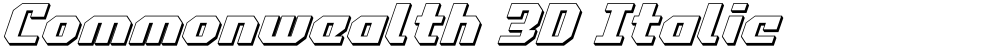 Commonwealth 3D Italic