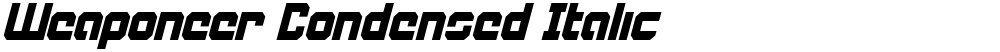 Weaponeer Condensed Italic