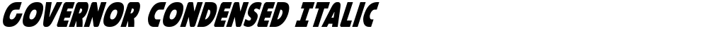 Governor Condensed Italic