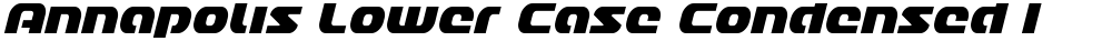 Annapolis Lower Case Condensed Italic
