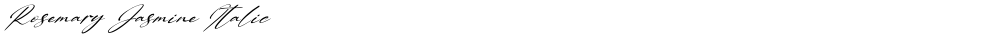 Rosemary Jasmine Italic
