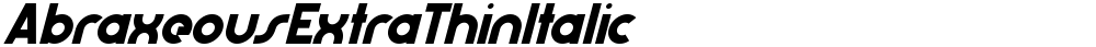 AbraxeousExtraThinItalic