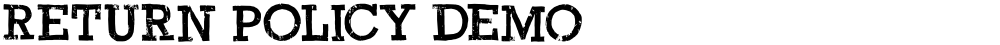 Return Policy DEMO