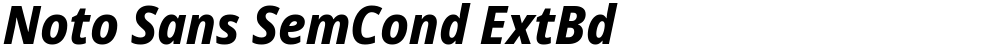 Noto Sans SemCond ExtBd