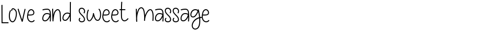 Love and sweet massage