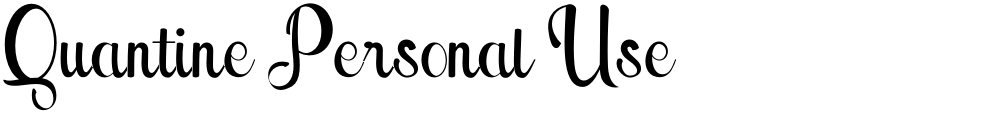 Quantine Personal Use