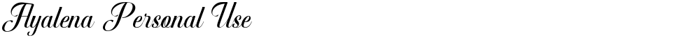 Ayalena Personal Use