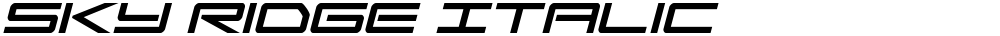 Sky Ridge Italic