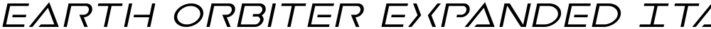 Earth Orbiter Expanded Italic