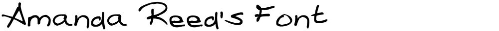 Amanda Reed's Font