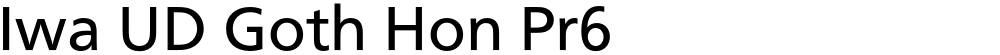 Iwa UD Goth Hon Pr6