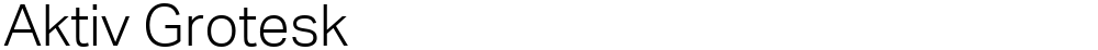 Aktiv Grotesk
