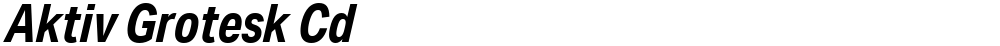 Aktiv Grotesk Cd