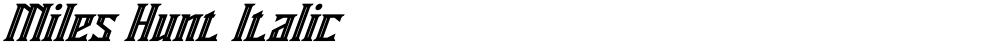 Miles Hunt Italic