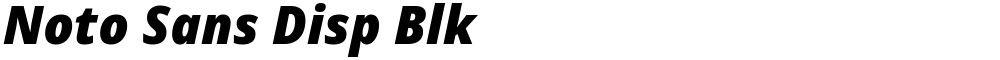 Noto Sans Disp Blk