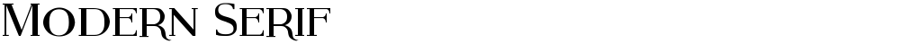 Modern Serif