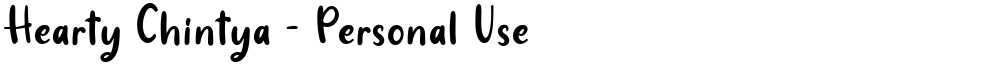 Hearty Chintya - Personal Use