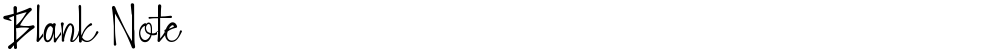 Blank Note