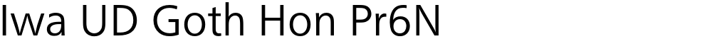 Iwa UD Goth Hon Pr6N