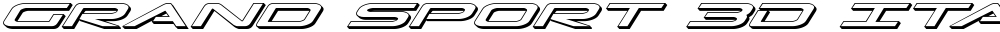 Grand Sport 3D Italic