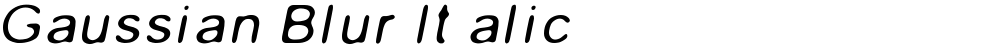 Gaussian Blur Italic